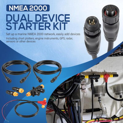 Garmin Store NMEA 2000 Starter Kit - Complete Marine Network Setup For Lowrance/Simrad/Garmin Nmea 2000 Cable