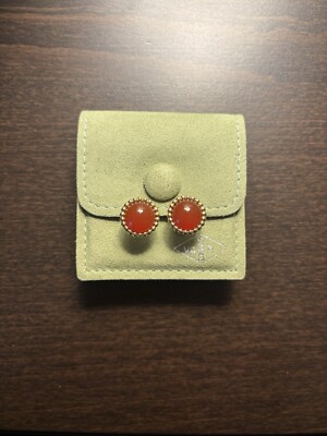 Van Cleef & Arpels Perlée Couleurs Earrings 18K Rose Gold, Carnelian VCARP4E000