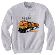 BNSF ES44DC train clothings for train lovers Railroad Sweatshirt [38]