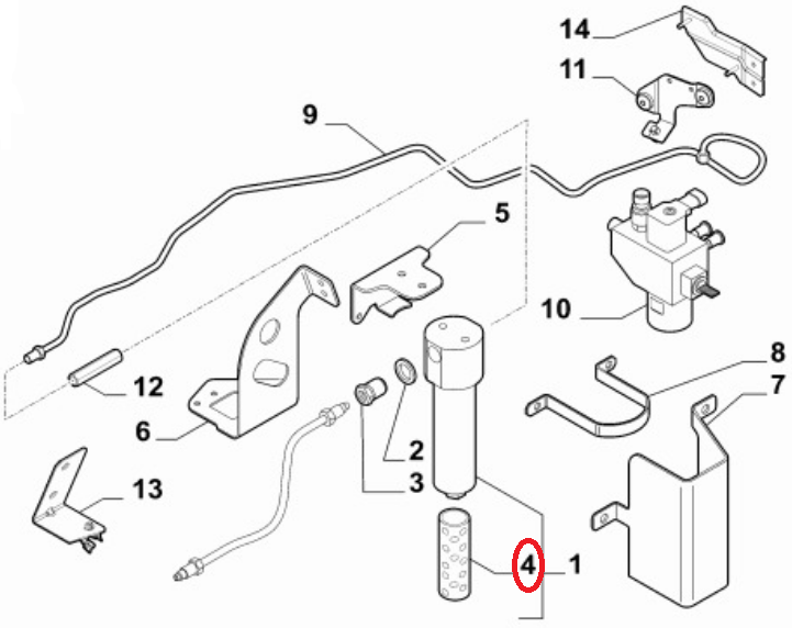 Fits Fiat Ducato Fuel Filter Element Petrol/Methane 3.0L (06-On