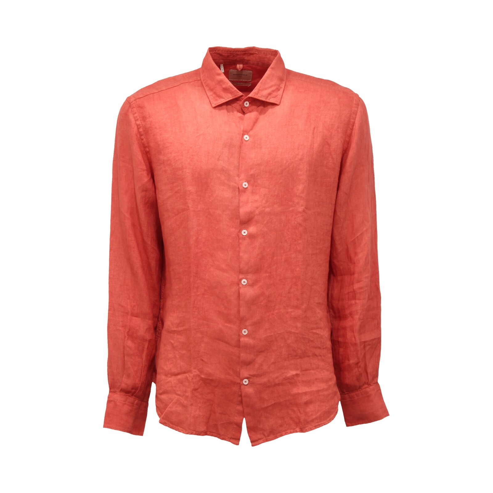 1453AT ОБЛЕГАЮЩАЯ мужская льняная рубашка camicia uomo BROOKSFIELD