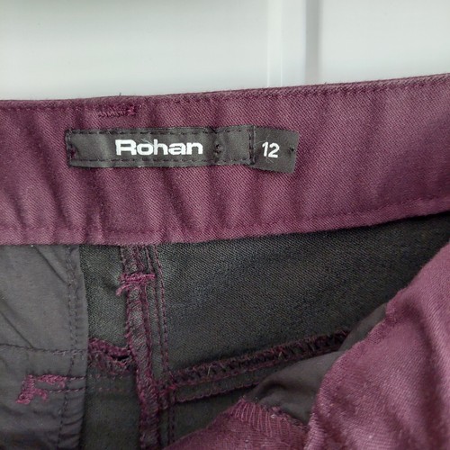 Rohan Venture Skirt UK12 Purple Pencil Knee Lenght Pockets Zip Button Stretch - Picture 9 of 17