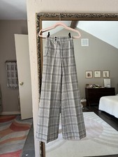 70s Juniors Plaid Bellbottoms