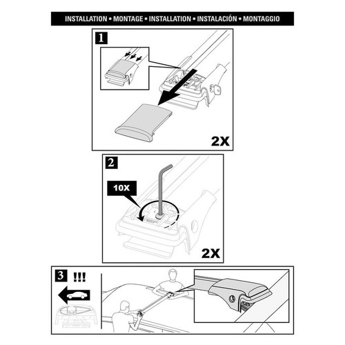 Juego de barras transversales para portaequipajes de techo para Land Rover Freelander 1997-2006 juego negro - Imagen 18 de 19