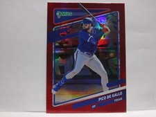 2021 Panini Donruss Variation Holo Red Joey Gallo (Pico De Gallo) #189.2