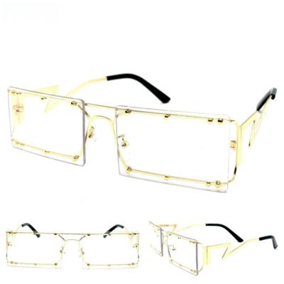 Funky Retro Modern Futuristic Punk Rock Party Club Rave EYE GLASSES Clear Lens