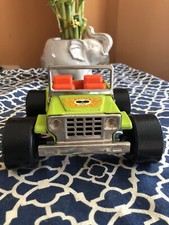 Vintage Pressed Steel Buddy L Hot Slicks Jeep Lime Green/Orange Good Parting Out