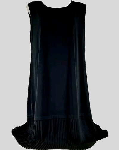 Abito donna Michael Kors nero pullover trasparente con volant accento. Taglia 2X - Foto 1 di 11