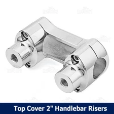 2" Top Cover Risers 1-1/4" Handlebar Clamp For Harley Softail Breakout 2013-UP