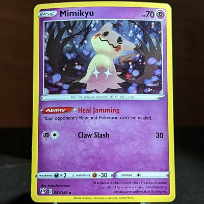 Mimikyu 081/189 NM Cosmos Holo Promo Darkness Ablaze Foil Pokemon