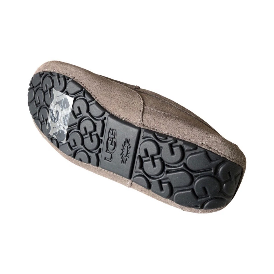 UGG 男式 Ascot 拖鞋 1101110 鞋 羊皮 麂皮绒 灰色 — 第 4/4 张图片