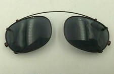 Vintage Bugle Boy Burgundy Metal Oval Clip-On Sunglasses Eyeglasses Frames