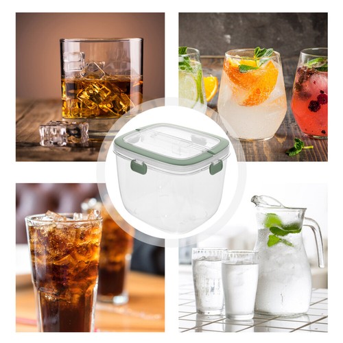 1 Set Of Party Clear Bucket Ice Bucket For Cocktail Bar Ice Bucket With Lid - Picture 12 of 12