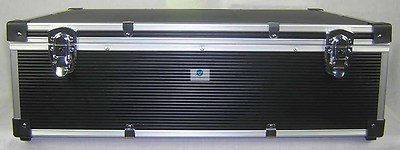 2 X NEO Black Aluminium 1000 CD DVD Flight case with numbered sleeves with lock