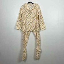 Sears Flannel Pajama Pant Set Womens 36 Vintage Button Down Elastic Waist Pant