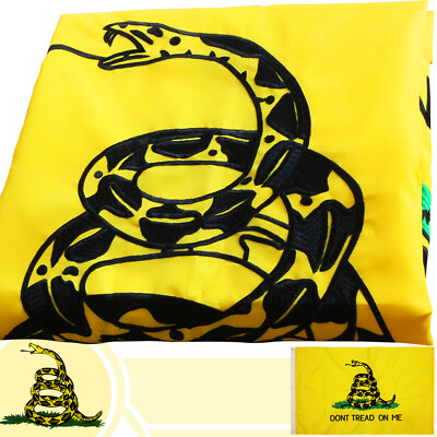 Anley Everstrong 3x5 ft Embroidered Don't Tread On Me Flag - Gadsden Flags