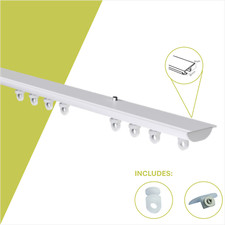 NewEdgeBlinds  Custom Made Discrete White Curtain Rail / Track Up To 400cm
