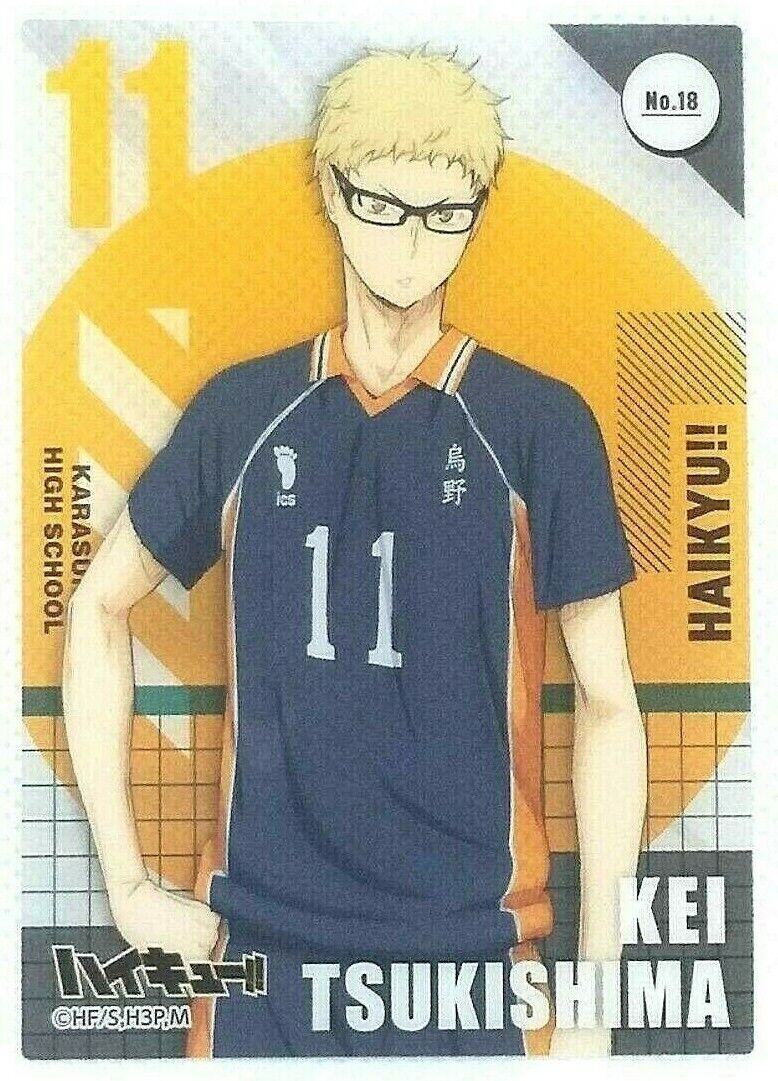 Haikyuu KEI TSUKISHIMA No.18 Japanese Collectable Metallic Card Anime