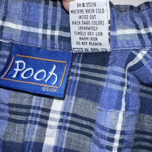 Vintage Winnie The Pooh Button/Tie Down Flannel Shirt Size Medium - Picture 7 of 7