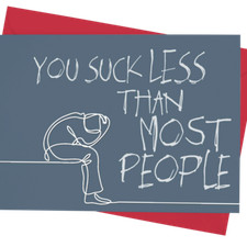 You Suck Less Bummed Out Valentine's Day Card