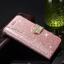 Bling Glitter Case Magnetic Flip Wallet Cover For iPhone 17 Pro Max 16 15 14 13