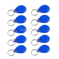 10pcs Door Access IC 13.56MHz Tag Keychain FOB ID Read Write for Security Reader