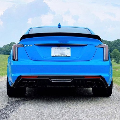 Fit For Cadillac CT5 2020-2024 Black Rear Exhaust Muffler Pipe Tips 2pcs - Picture 7 of 9
