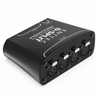 ENTTEC 70578 D-SPLIT - 4 Port Isolated DMX512 Splitter (2) 5-Pin and (2) 3-Pin