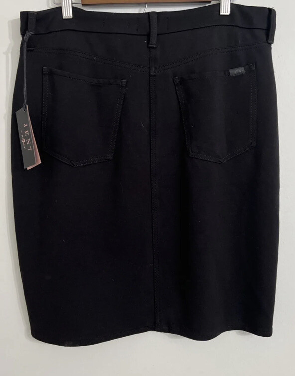 Jen 7 By 7 For All Mankind Five-Pocket Ponte Pencil Skirt Black Sz 14 New