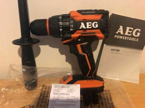 AEG 18v Fusion Brushless Heavy Duty Hammer Drill Skin Lithium Cordless ...