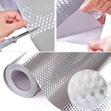 10M Waterproof Oil-proof Aluminum Foil Self-adhesive Kitchen Sticker Wallpaper X