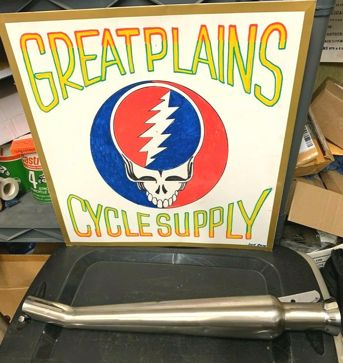 Triumph Norton BSA Harley Chopper Bobber Cocktail Shaker Exhaust Muffler 954 eBay