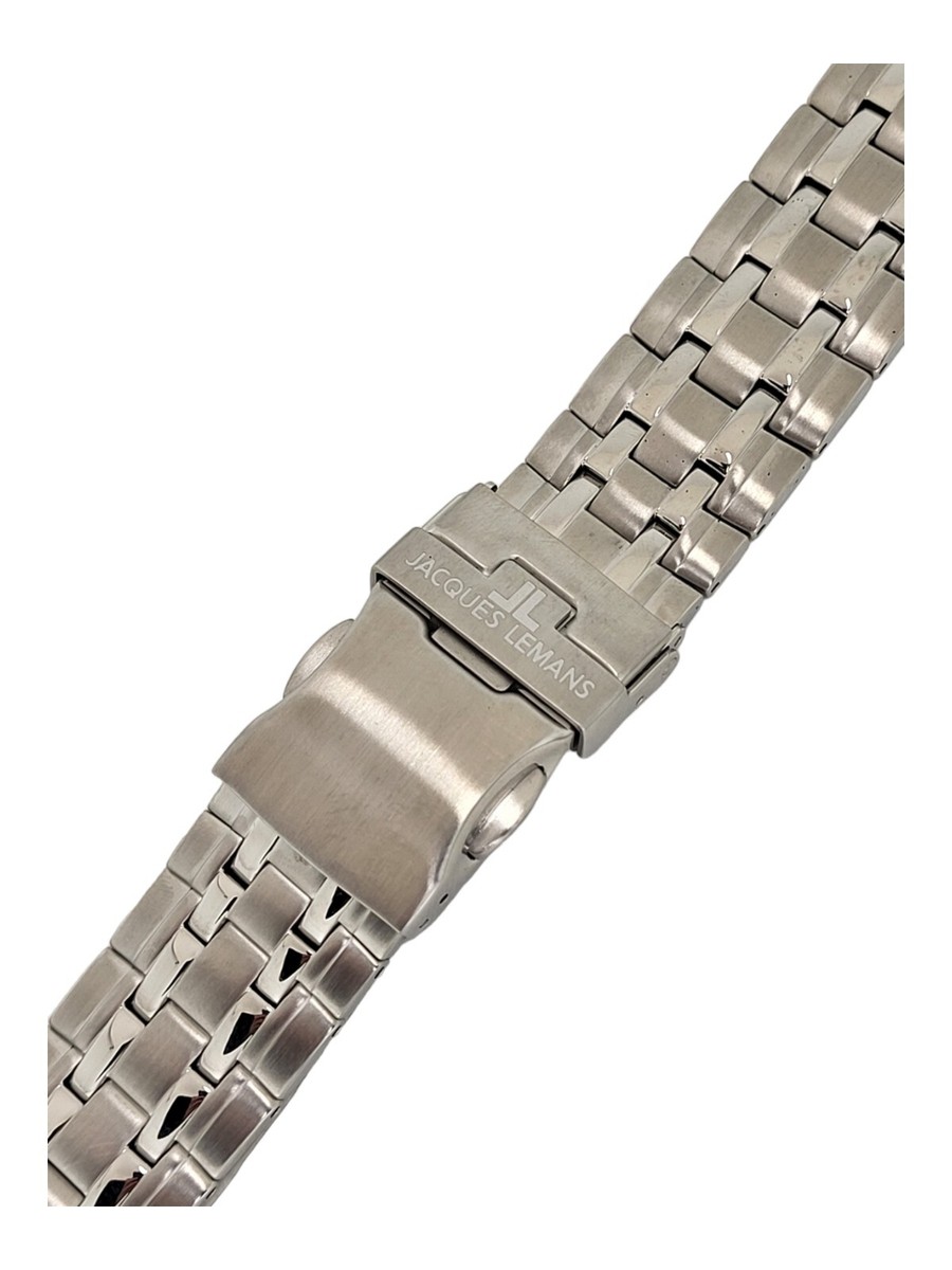 Jacque Lemans Watch Strap 1-1117 Stainless Steel GMT Chronograph