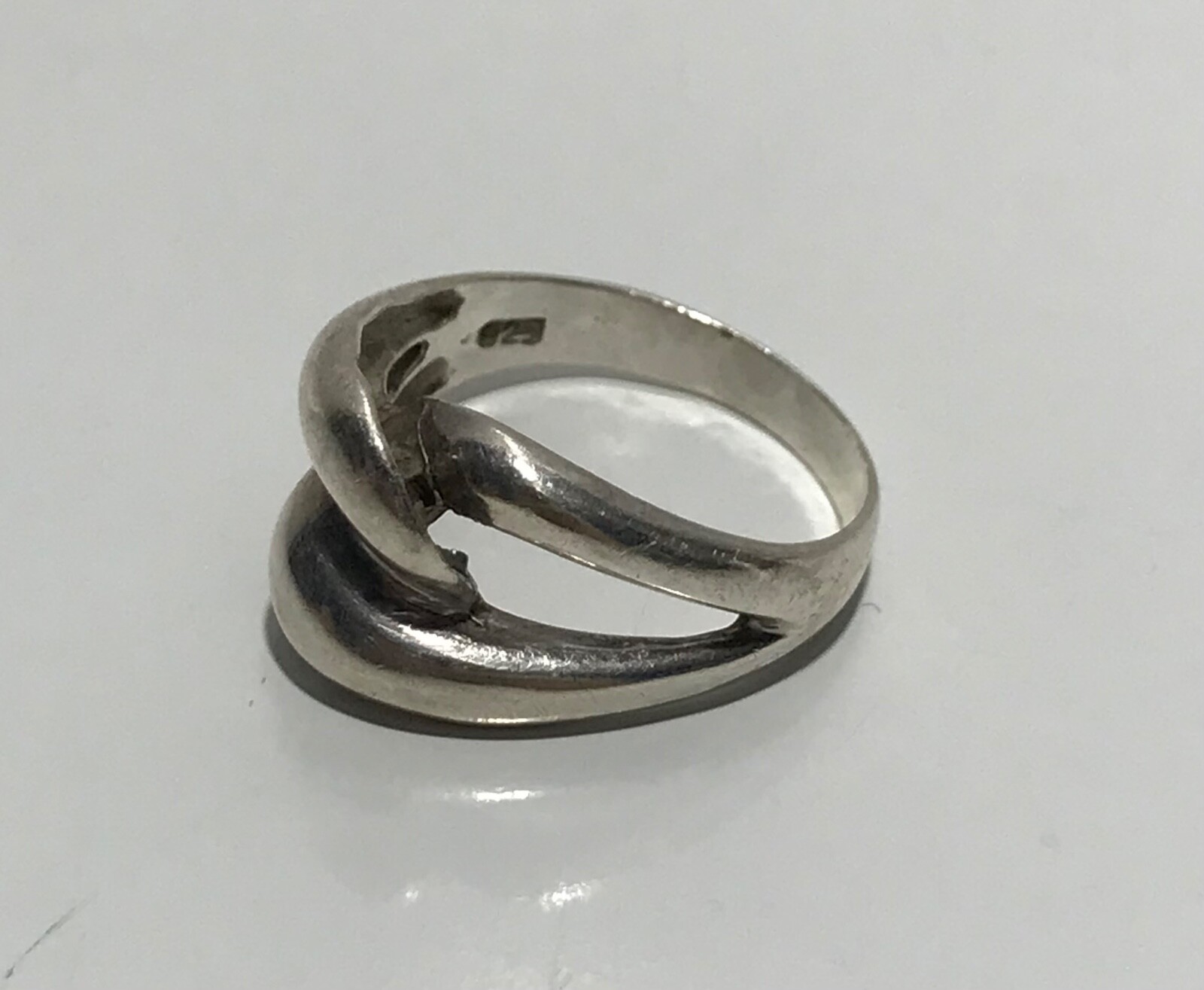 925 NF Sterling Silver Interlocking Loop Ring Siz… - image 8