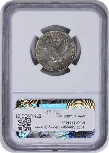 1927 Standing Liberty Silver Quarter MS61FH NGC - Picture 2 of 2