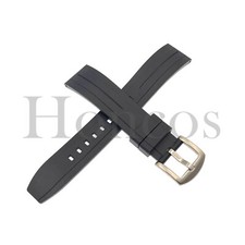 20 22 MM Silicone Rubber Watch Band Strap Quick Release Fits for Tudor Black/BLK