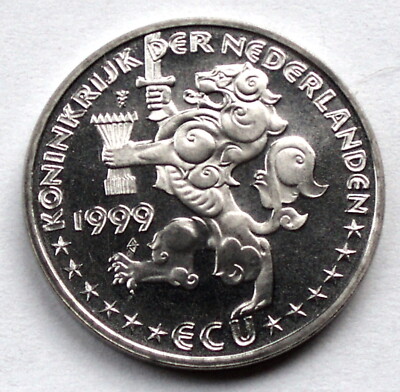 NETHERLANDS 1 ECU 1999 UNC 100 Years of Birds Protection. 1F2.3 | eBay
