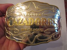CAZADORES TEQUILA BELT BUCKLE - VERY LARGE - HEAVY - TUB CR
