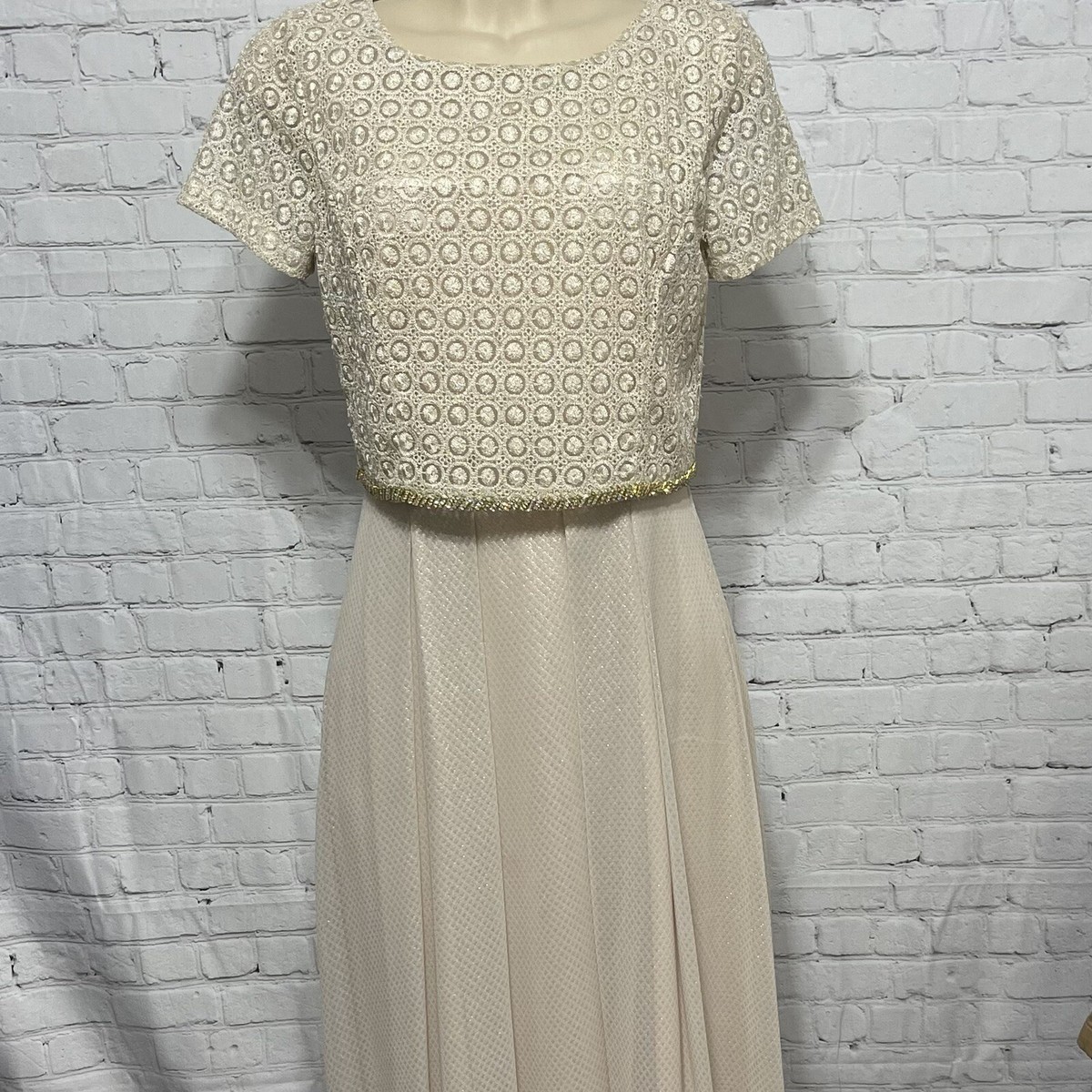 slim fit dress slacks Shani Jacquard High-Low Fit & Flare Dress Black/Gold main image 0