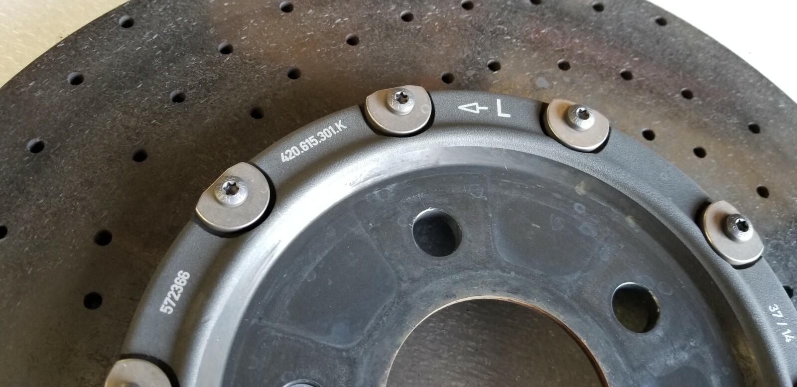 LAMBORGHINI HURACAN LP610 580 CARBON CERAMIC FRONT LEFT BRAKE DISC LH 4S0615301A