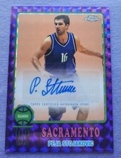 2024-25 Topps Chrome Peja Stojakovic '73 AUTO Purple Geometric Refractor 73TA-PS