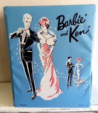 Vintage 1963 Blue Barbie and Ken Dual Wardrobe Case by Ponytail Mattel Case Only