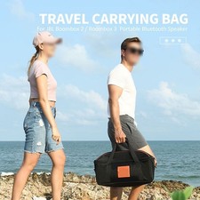 Nylon Storage Bag for JBL BOOMBOX4 Black Size 30x25x14CM with Carrying Options