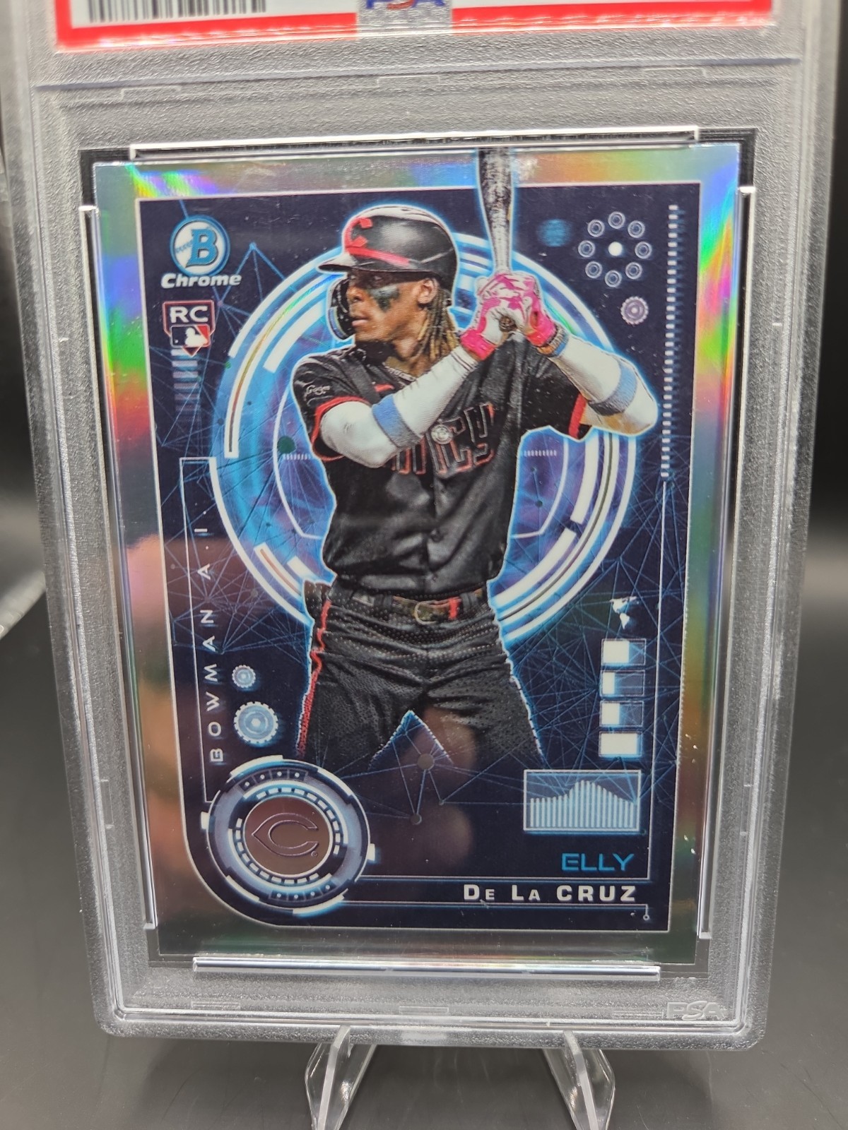 Topps 2024 Bowman Ai Chrome Elly De La Cruz #BAI-1 PSA 9 Reds Rookie view 2