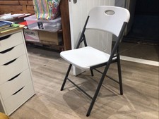 Lifetime Metal And Rigid Pvc Folding Chair-white