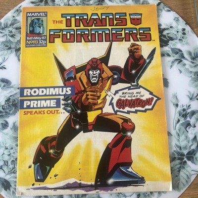 Transformers #113 Marvel UK Vintage Comic (1987 G1) 1st appearance Death s Head