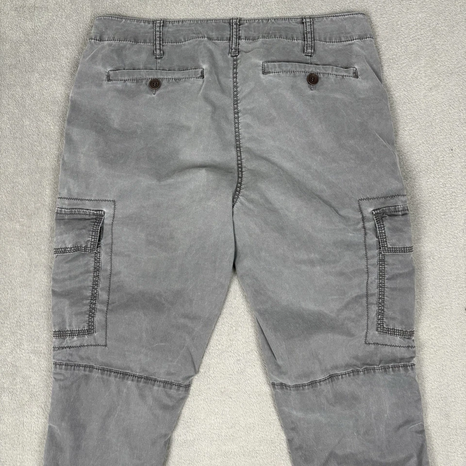 Eileen Fisher Womens Cargo Jogger Pants Size 4 Grey Ankle Zip Pocket 28x27 EUC - Image 4 of 4