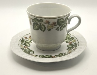 Winterling Roslau Bavaria Raspberry Demitasse Cup and Saucer Made in Germany