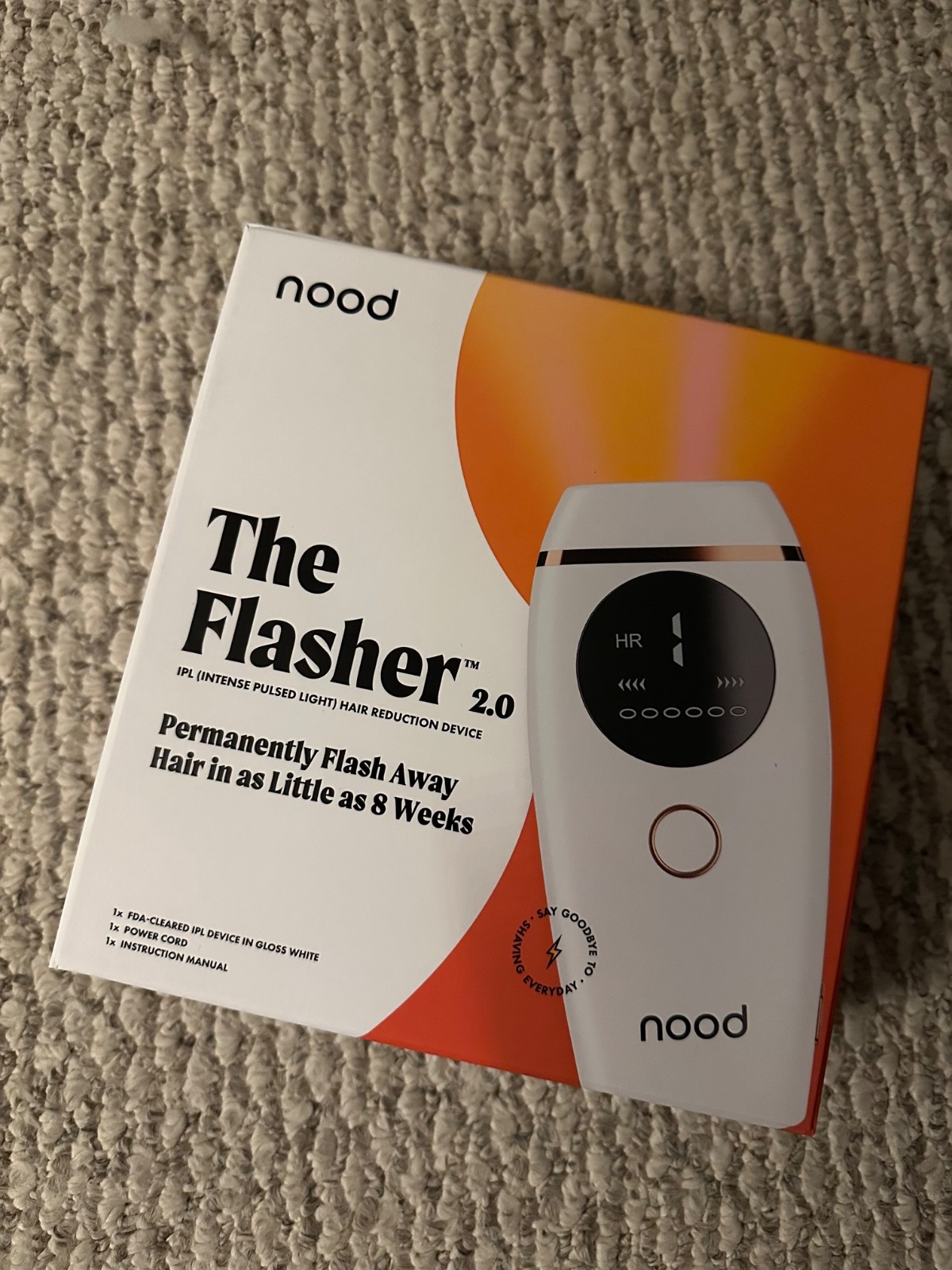 Nood The Flasher 2.0 IPL Hair Reduction Device No Issues with Device