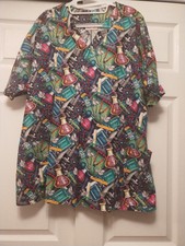 Women's White Cross Scrub Top